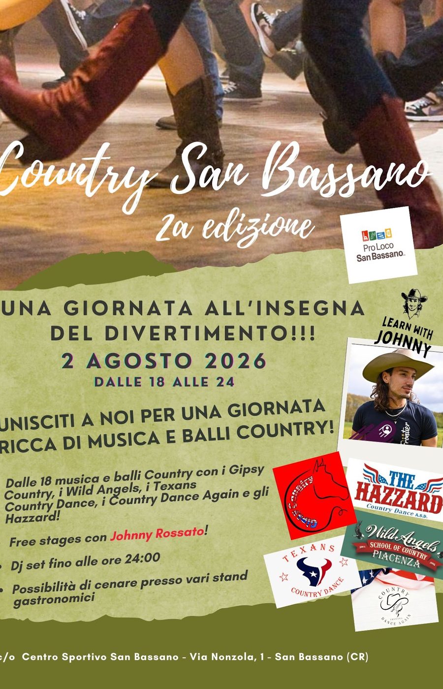 Locandina Country San Bassano 2a edizione, 2 agosto 2026